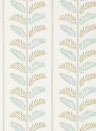 Nina Campbell Wallpaper Plumier - Aqua/ Beige