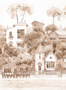 Isidore Leroy Mural Front de Mer Sepia - Panel A