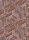 Coordonne Wallpaper Hexagon - Bordeaux
