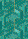 Coordonne Wallpaper Hexagon - Aqua