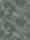 Coordonne Papier peint Hexagon - Lagoon