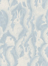 Långelid / von Brömssen Wallpaper Hares in Hiding - Smokey Blue