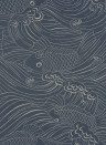 Långelid / von Brömssen Wallpaper Plenty More Fish - Ink Blue