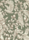 Långelid / von Brömssen Wallpaper Talk about Cockatoos - Sage Green