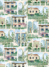 Osborne & Little Carta da parati Villa Como - Azure