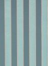Osborne & Little Wallpaper Regency Stripe - Duck Egg/ Copper