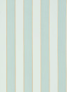 Osborne & Little Papier peint Regency Stripe - Aqua/ Gold