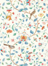 Sanderson Wallpaper Arils Garden - Indigo/ Red