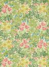 Morris & Co Wallpaper Bower - Boughs Green/ Rose
