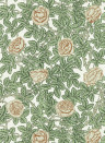 Morris & Co Carta da parati Rambling Rose - Leafy Arbour/ Pearwood