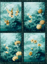 Clarke & Clarke Wallpaper Artus - Denim/Ochre