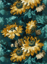 Clarke & Clarke Tapete Sunforest - Denim/ Ochre