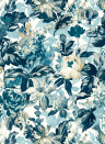 Clarke & Clarke Wallpaper Lilum - Denim/ Ivory