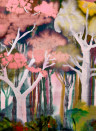Arte International Mural Banyan - Red Blossom