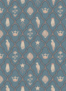Sandberg Wallpaper Turtledove Barn - Indigo Blue