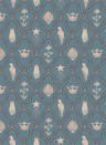 Sandberg Carta da parati Turtledove Barn - Indigo Blue