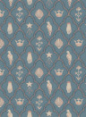 Sandberg Wallpaper Turtledove Barn - Indigo Blue