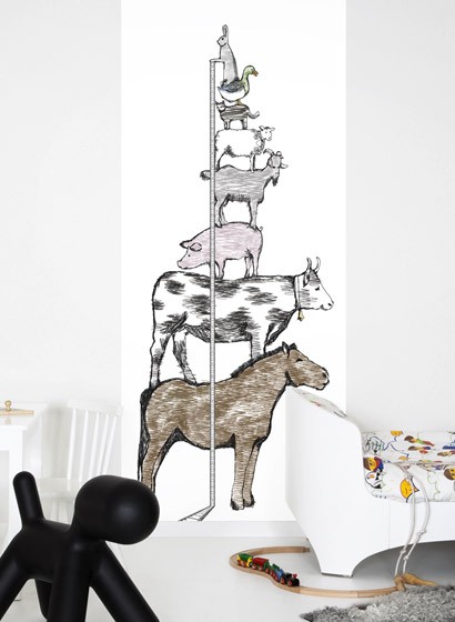 Wandbild animal tower - Tapete für Kinder