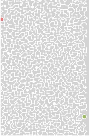 Wandbild labyrinth - warmgrau