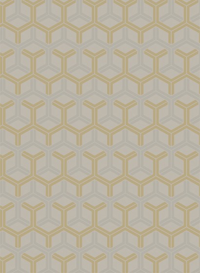 Honeycomb - Designtapete von Cole & Son - Gold/ Silber