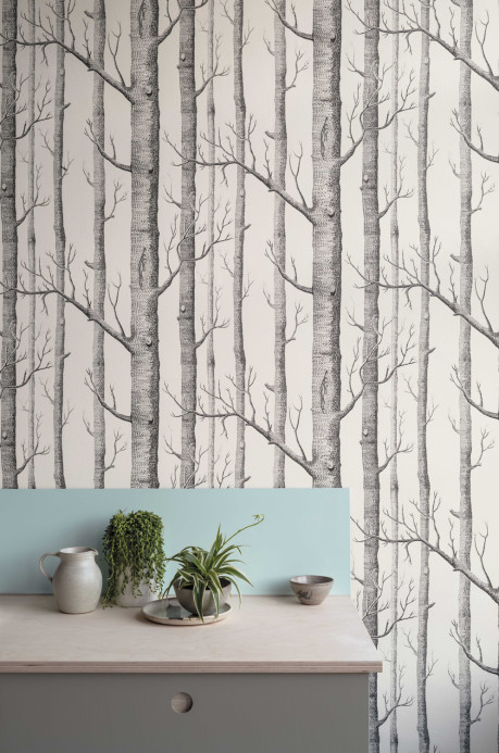 Woods - Designtapete von Cole and Son - Offwhite/ Schwarz
