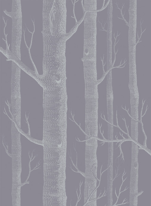 Woods - Designtapete von Cole and Son - Hellviolett/ Weiß