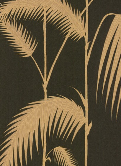 Palm Leaves - Designtapete von Cole and Son - Schwarz/ Gold