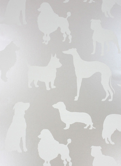 Best In Show Wallpaper by Osborne and Little - Silver/ Ivory