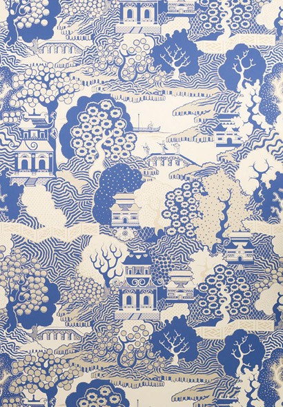 Tapete Summer Palace von Osborne and Little - Blue