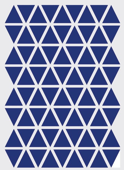 Wallsticker Mini Triangle von ferm LIVING - blau