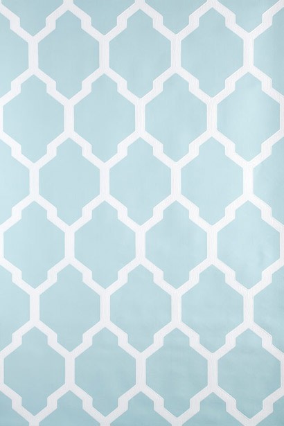 Tessella von Farrow & Ball - Blue Ground/ All White
