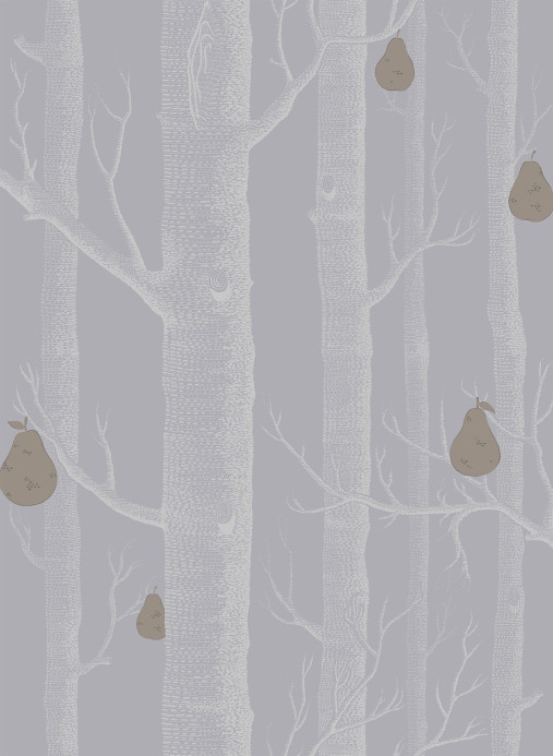 Woods & Pears - Designtapete v. Cole and Son - Slate/ Silver