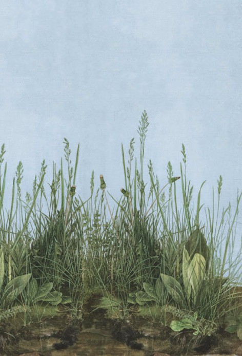Wandbild Morning Mist - Hiding in tall grass