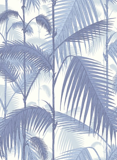 Palm Jungle - Designtapete von Cole and Son - Blue/ White