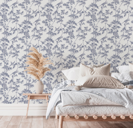 Tenue de Ville Wallpaper Ylang Ylang - Cobalt