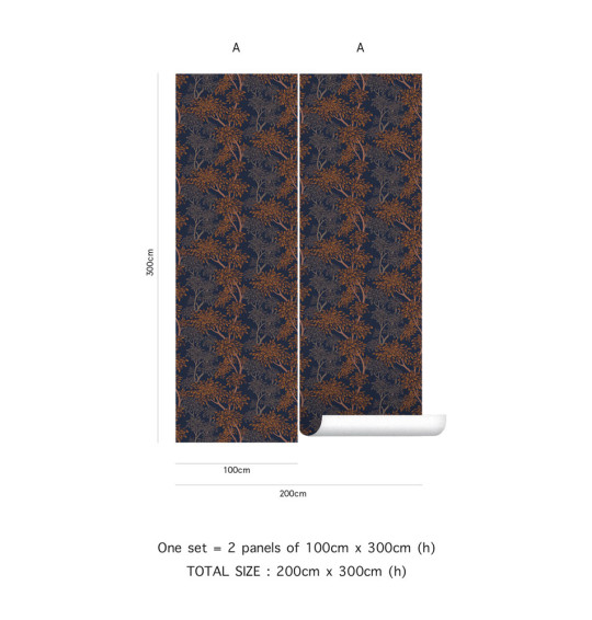 Tenue de Ville Wallpaper Panache - Night Blue