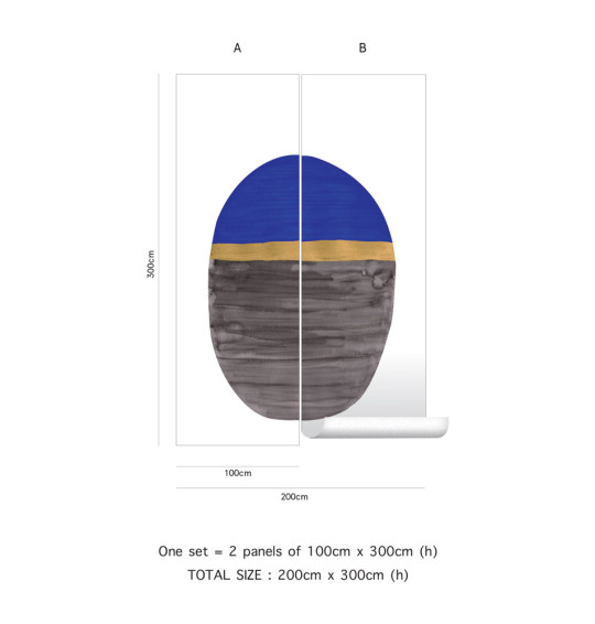 Tenue de Ville Wandbild Totem - Cobalt