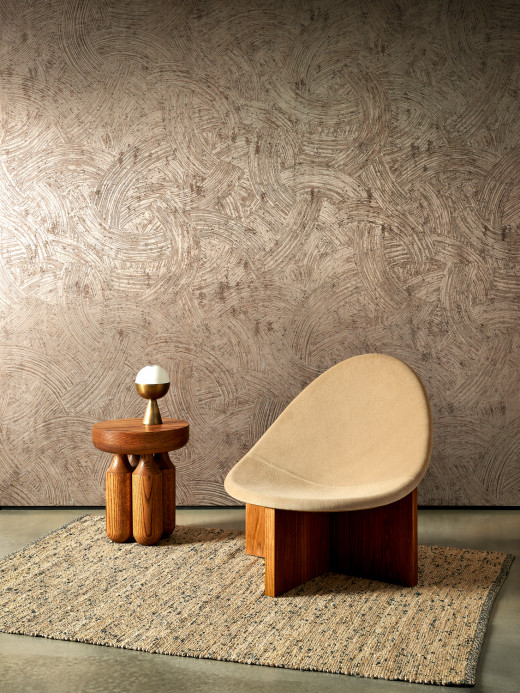 Arte International Wallpaper Impasto - Shiny Taupe