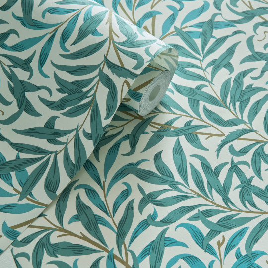 Clarke & Clarke Carta da parati Willow Boughs - Teal