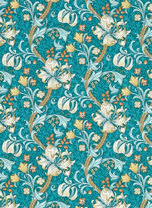 Clarke & Clarke Tapete Golden Lily - Teal