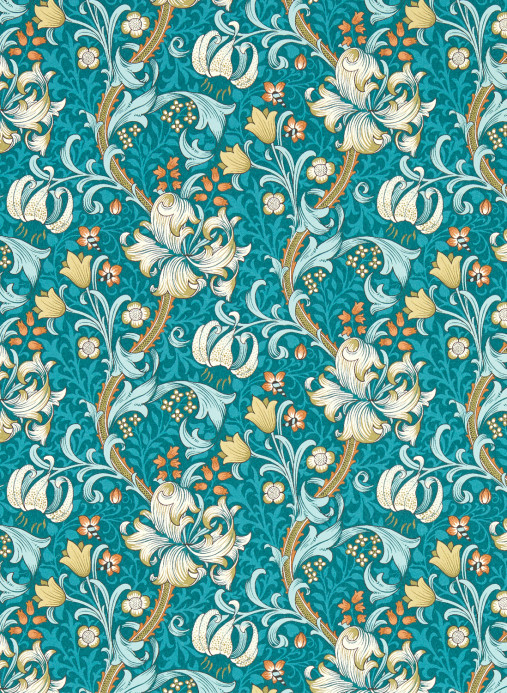 Clarke & Clarke Tapete Golden Lily - Teal