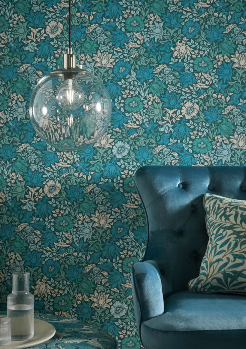 Clarke & Clarke Wallpaper Mallow - Teal