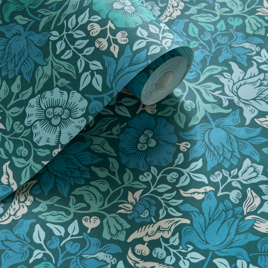 Clarke & Clarke Wallpaper Mallow - Teal