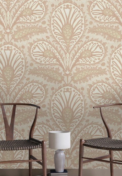 Josephine Munsey Tapete Ikat Clover - Plaster Pink