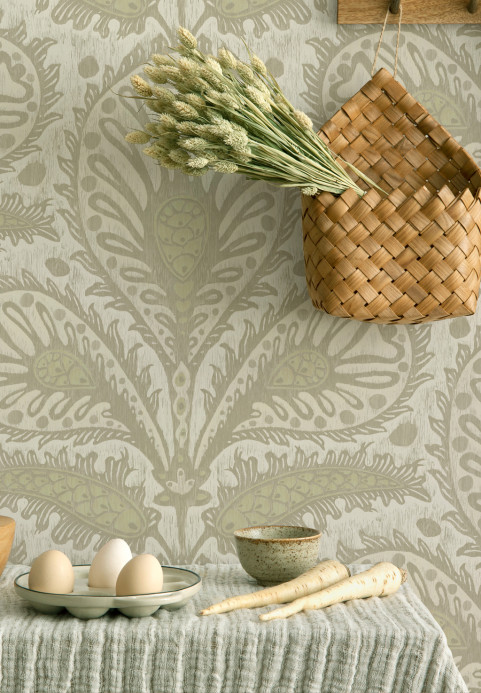 Josephine Munsey Tapete Ikat Clover - Sage
