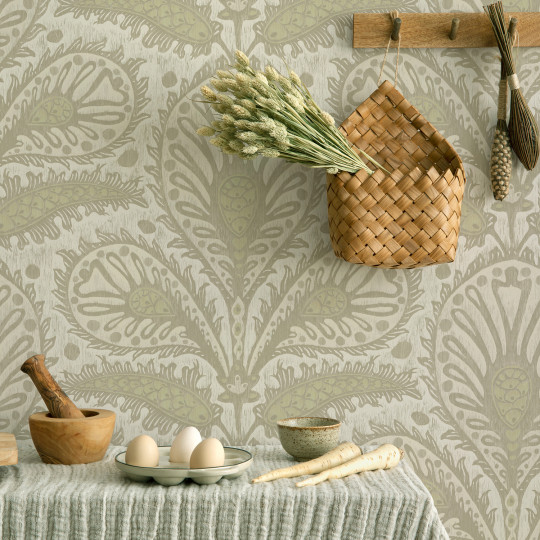 Josephine Munsey Tapete Ikat Clover - Sage