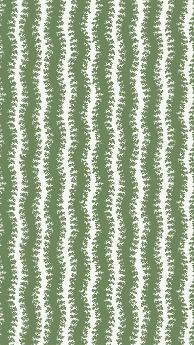 Josephine Munsey Tapete Elkhorn Stripe - Brookes Green/ Ceiling White
