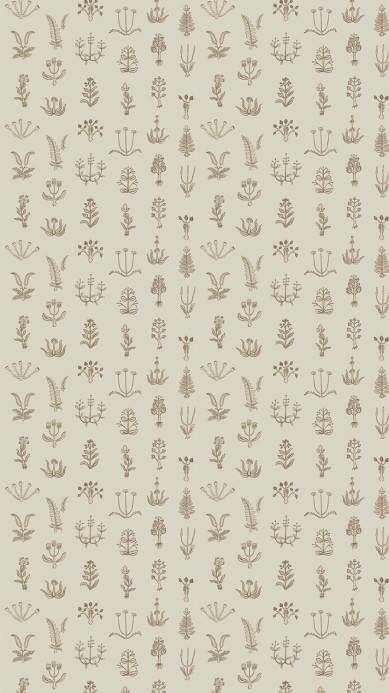 Josephine Munsey Tapete Floral Spot - Kemp Brown/ Cromwell Stone/ Maitland Green