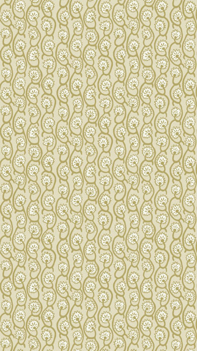 Josephine Munsey Wallpaper Geranium Stripe - Meadow/ Maitland Green/ Skirting White