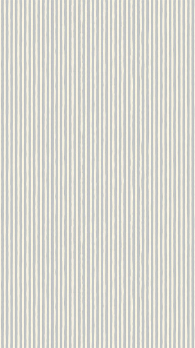 Josephine Munsey Carta da parati Hand Painted Stripe - Barton Blue/ Cotswold White